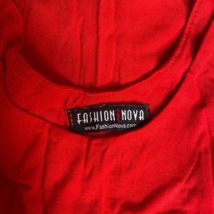 Fashion Nova Red Tank Top Bodycon Dress